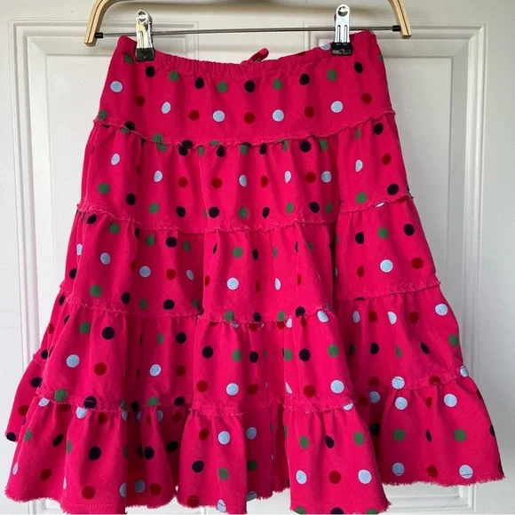 •Mini Boden• Tiered Corduroy Dotted Skirt - Size 9-10 - Picture 5 of 8
